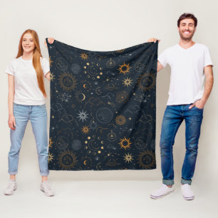 Sterren & Planeten Patroon Fleece Deken