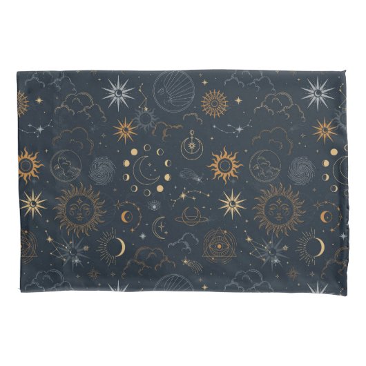 Sterren & Planeten Patroon Kussensloop (Voorkant-Links)
