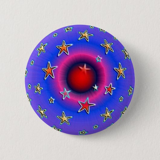 Sterren Ronde Button 5,7 Cm (Voorkant)