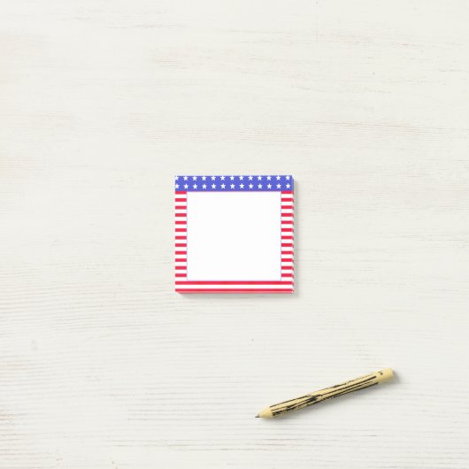 Sterren, rood en wit gestreept post-it® notes (Op bureau)