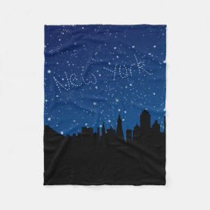 Sterren, Skyline, New York Fleece Deken