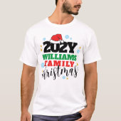 Sterren Sneeuwvlokken Santa Hat Jaar Familie Kerst T-shirt (Voorkant)