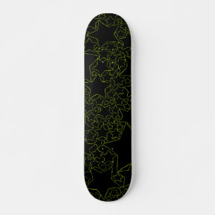 sterren, sterren, sterren - kalkgroen skateboard