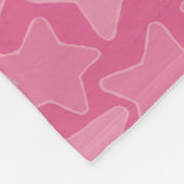 Sterren, sterren, sterren - Roze Fleece Deken (Hoek)