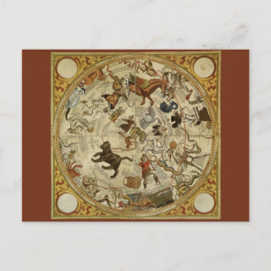 Sterren sterrenbeeld Noordelijke Hemel  Astronomie Briefkaart