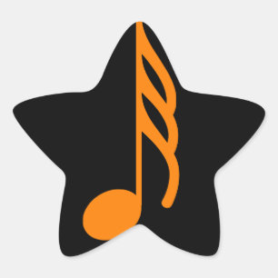 Sterren Sticker met muziek ontwerp