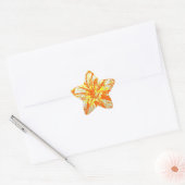 Sterren Stickers geel Gerbera (Envelop)