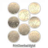 Sterren, stickers, hart, bruiloft, verloving sticker (Voorkant)