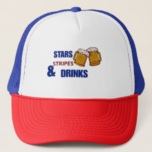 Sterren Strepen & Drankjes Grappig Patriottisch 4 Trucker Pet