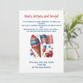 Sterren, strepen en bollen kaart (Staand voorkant)