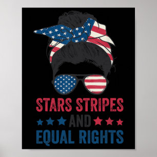 Sterren Strepen En Gelijke Rechten 4 Juli Dames Poster