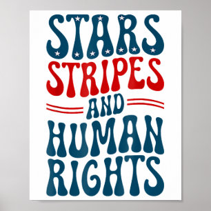 Sterren Strepen En Mensenrechten 4 juli-protest Poster
