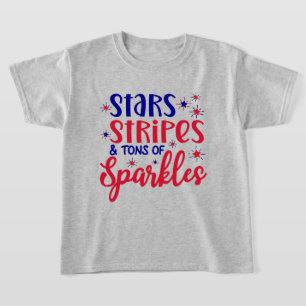 Sterren Strepen en Tien Tons Glitters 4 juli T-shirt