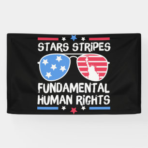 Sterren Strepen Fundamentele Mensenrechten Spandoek