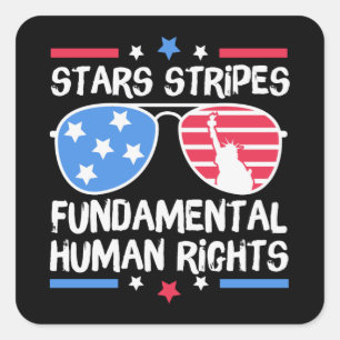 Sterren Strepen Fundamentele Mensenrechten Vierkante Sticker