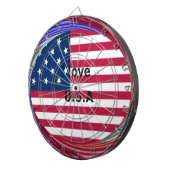 Sterren & Strepen & Liefde: een patriottisch Ameri Dartbord (Voorkant Rechts)