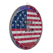 Sterren & Strepen & Liefde: een patriottisch Ameri Dartbord (Voorkant Links)