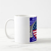 Sterren & Strepen & Liefde: een patriottisch Ameri Koffiemok (Links)