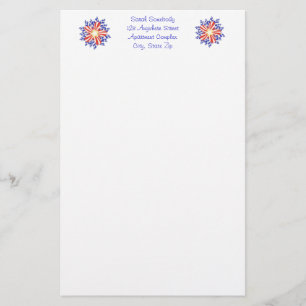 Sterren Strepen Patriottische Bloem Stationery Briefpapier