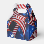 Sterren & Strepen Patriottische Curls Gable Favor  Bedankdoosjes (Achterkant)