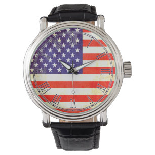 Sterren & strepen Roman US flag polshorloge Horloge