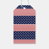 Sterren & Strepen Rood Wit & Blauw Americana Cadeaulabel (Achterkant)