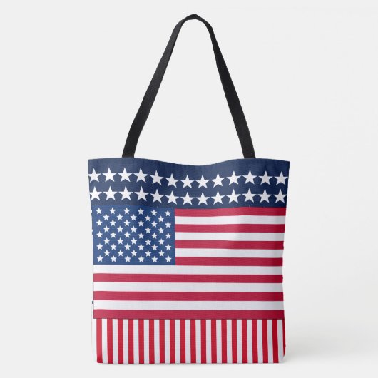 Sterren & strepen Vlag Mashup Tas (Achterkant)