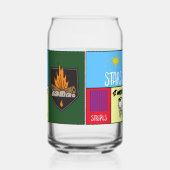 sterren strepen's mores Amerikaanse camping Blikvorm Glas (Rechts)