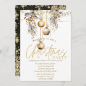 Sterren, String Lights  Balls Christmas Kaart (Voorkant / Achterkant)