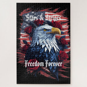 Sterren Stripes Freedom Forever Eagle Amerikaanse  Legpuzzel