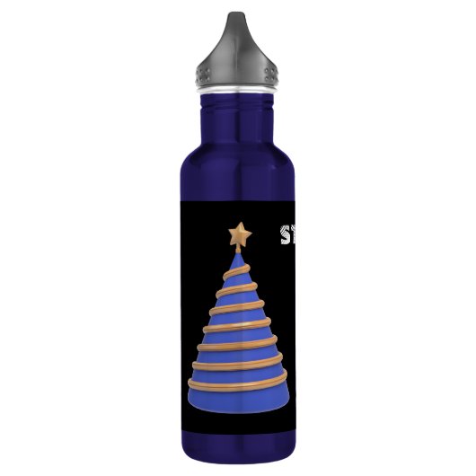 Sterren Tekstnaam Roestvrij staal Waterfles (Links)