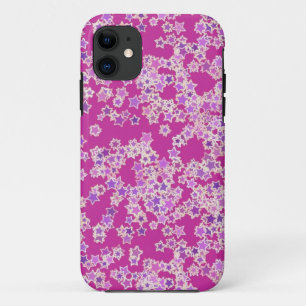 Sterren, tinten van lila tegen magenta iPhone 11 hoesje
