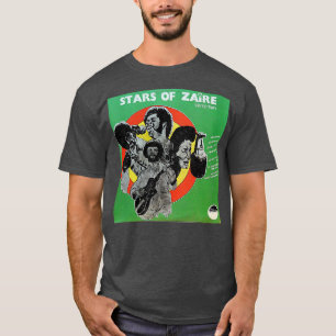 Sterren van Zaïre Vervaagd Stijl Afrikaans Vinyl R T-shirt