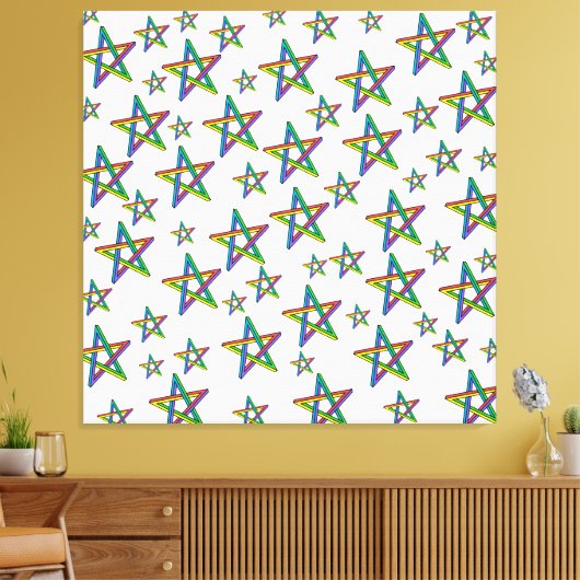 Sterren Verretched Canvas afdrukken (Insitu (Woonkamer))