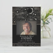 Sterren Viering van het Leven Foto Memorial Funera Programma (Staand voorkant)