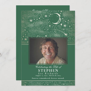 Sterren Viering van het Leven Foto Memorial Funera Programma