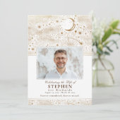 Sterren Viering van het Leven Foto Memorial Funera Programma (Staand voorkant)