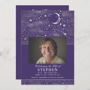 Sterren Viering van het Leven Foto Memorial Funera Programma