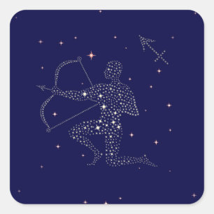 sterren vierkante sticker
