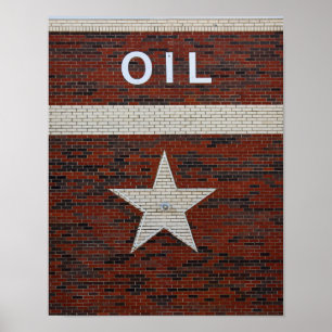 Sterren voor olie en Texas Poster