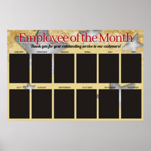 sterren werknemer van de maandfoto vertoning poster