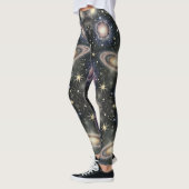 Sterren wervelend sterrenstelsel patroon leggings (Links)