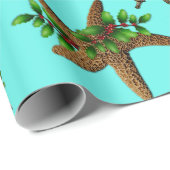 Sterren Zee Paarden Pattern Kerstmis Cadeaupapier (Rol Hoek)