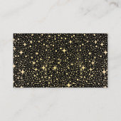 Sterren Zwart Bruiloft Details Informatiekaartje (Achterkant)