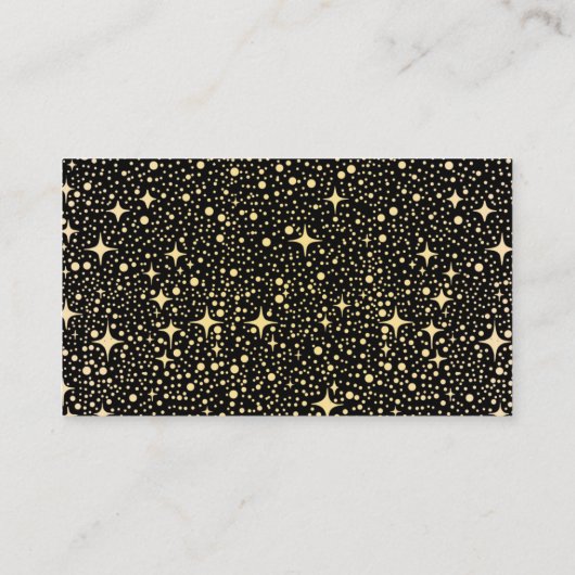 Sterren Zwart Bruiloft Details Informatiekaartje (Achterkant)
