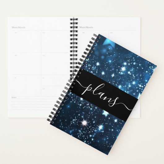 Sterrenachtige blauwe hemel achtergrond planner (Display)