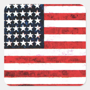 Sterrenbeeld - Amerikaanse vlag Vierkante Sticker