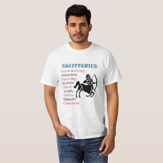 sterrenbeeld Boogschutter horoscoop T-shirt (Voorkant volledig)
