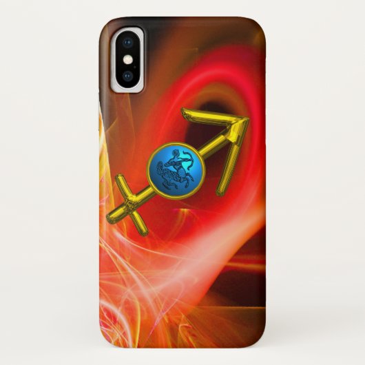 STerrenbeeld BOOGSCHUTTER, Rode Gele Fractale Werv Case-Mate iPhone Case (Achterkant)