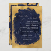 sterrenbeeld hemelse bruiloft uitnodiging (Voorkant / Achterkant)